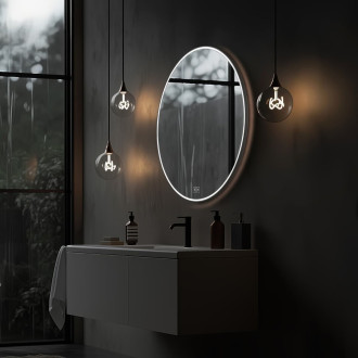 Nimco Bílé kulaté LED zrcadlo pr. 100 mm dotykový senzor bílá ZPB 28004RVX-05