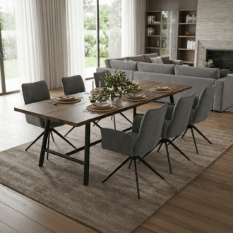 Jídelní židle Autronic šedá látka DCH-D1328 GREY2