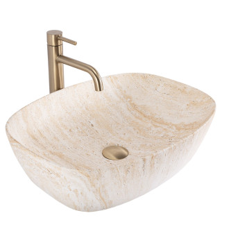 Rea Umyvadlo na desku Rea Freja - Travertine Matt REA-U6689