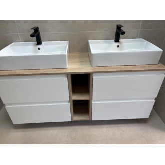 VÝSTAVNÍ KUS-VÝPRODEJ Cersanit MODUO  SET 140cm/ 2x skřínka 60cm+ deska 140cm+sloupek 20cm