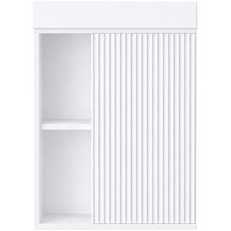 CERANO - Umyvadlová skříňka pro WC Sofia - bílá matná + umyvadlo z lit. mramoru Sofia - bílá matná - 50x70x25 cm
