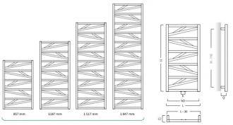 radiátor TRICK 530 x 857 mm, barva C. dle vzorníku výrobce RADTRK5090.