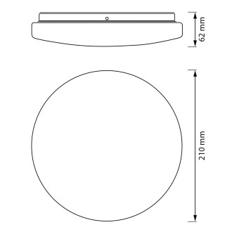 Koupelnové stropní svítidlo, ø 210mm, OSRAM,1320lm, 12W, 4000K, IP44