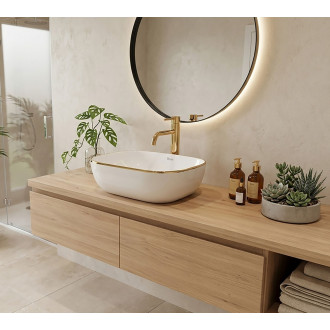 REA Umyvadlo na desku Belinda Gold Edge REA-U8736