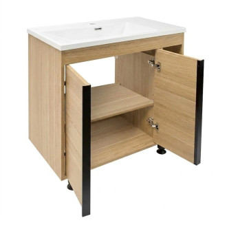 Koupelnová skříňka s umyvadlem Naturel Lucca 79x70x45 cm dub mat LUCCA80DU3A