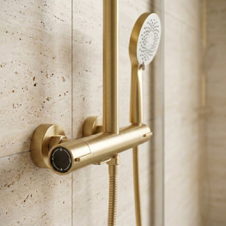 Sprchová sada s termostatem REA Drop Brush Gold