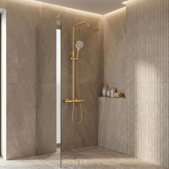 Sprchová sada s termostatem REA Drop Brush Gold