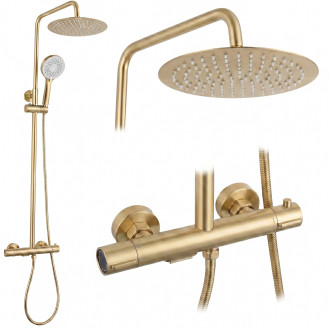 Sprchová sada s termostatem REA Drop Brush Gold