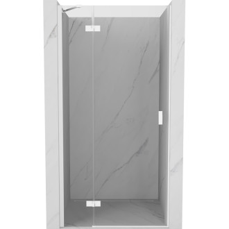 Sprchové dveře Mexen Mist-H s levými panty 85 cm, průhledné, bílé - 8A5-085-000-20-00-L