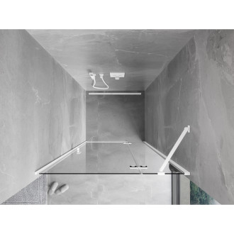 Mexen Mist-H drzwi prysznicowe uchylne prawe 80 cm, transparent, białe - 8A5-080-000-20-00-P
