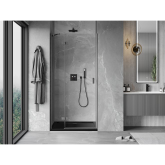 Mexen Mist-H drzwi prysznicowe uchylne lewe 70 cm, transparent, gun gray szczotkowany - 8A5-070-000-66-00-L