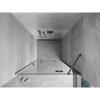 Mexen Mist-H drzwi prysznicowe uchylne prawe 70 cm, transparent, gun gray szczotkowany - 8A5-070-000-66-00-P