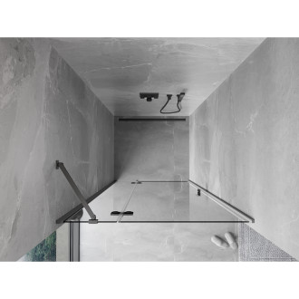 Mexen Mist-H drzwi prysznicowe uchylne lewe 95 cm, transparent, gun metal - 8A5-095-000-95-00-L