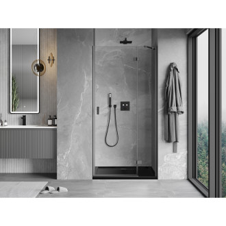 Mexen Mist-H drzwi prysznicowe uchylne prawe 80 cm, transparent, gun metal - 8A5-080-000-95-00-P