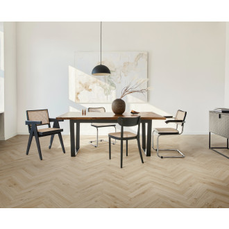 Laminátová podlaha Berry Alloc Wave Herringbone knotty mocca 50,4x8,4 cm 62003105