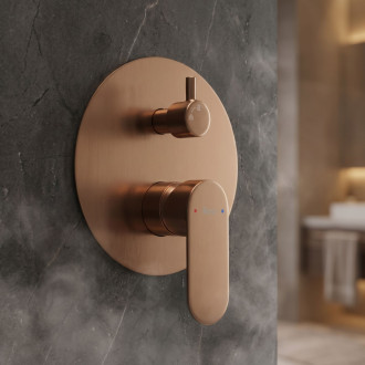 Podomítková sprchová sada Rea Drop Brush Copper + BOX