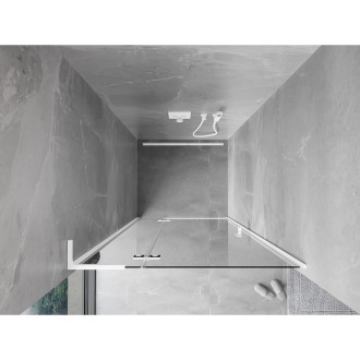 Mexen Mist-H L drzwi prysznicowe uchylne lewe 95 cm, transparent, białe - 8A5L-095-000-20-00-L