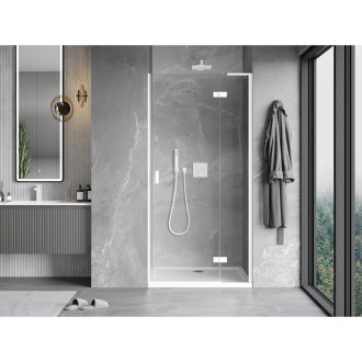 Mexen Mist-H L drzwi prysznicowe uchylne prawe 115 cm, transparent, białe - 8A5L-115-000-20-00-P