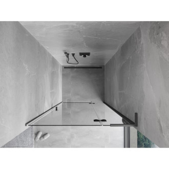 Mexen Mist-H L drzwi prysznicowe uchylne prawe 95 cm, transparent, gun gray szczotkowany - 8A5L-095-000-66-00-P