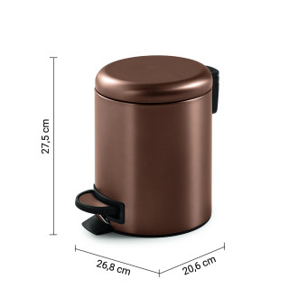 POTTY odpadkový koš 5l, Soft Close, měď mat