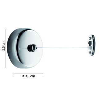 Vysouvací prádelní šňůra, 2700 mm, nerez lesk