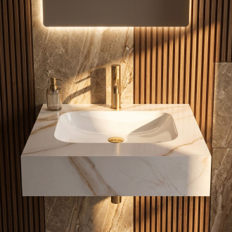 Nástěnné umyvadlo REA Aresa Grey Gold 60