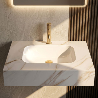 Nástěnné umyvadlo REA Aresa Grey Gold 70