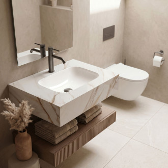 Nástěnné umyvadlo REA Aresa Grey Gold 70