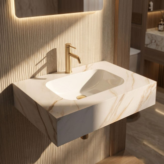 Nástěnné umyvadlo REA Aresa Grey Gold 70