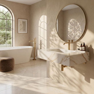 Nástěnné umyvadlo REA Aresa Grey Gold 70