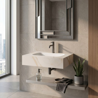 Nástěnné umyvadlo REA Aresa Grey Gold 70