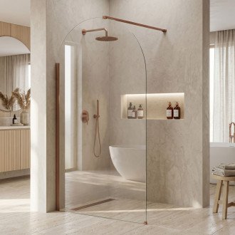 Sprchová zástěna Rea Heaven Brush Copper 110