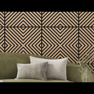 Mexen Linea 01 panel ścienny akustyczny 60 x 60 cm (4szt.), filc 9 mm, fornir techniczny, Bielony Dąb - S110-60607-01-040