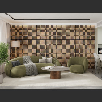 Mexen Linea 01 panel ścienny akustyczny 60 x 60 cm (4szt.), filc 9 mm, fornir techniczny, Bielony Dąb - S110-60607-01-040