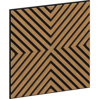 Akustický nástěnný panel Mexen Linea 01 60 x 60 cm (4 ks), plsť 9 mm, technická dýha, klasický dub - S110-60607-01-041