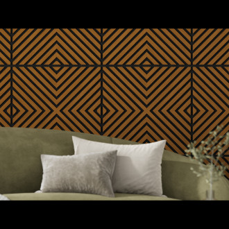 Akustický nástěnný panel Mexen Linea 01 60 x 60 cm (4 ks), plsť 9 mm, technická dýha, přírodní dub - S110-60607-01-042
