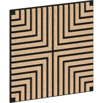 Mexen Linea 02 panel ścienny akustyczny 60 x 60 cm (4szt.), filc 9 mm, fornir techniczny, Bielony Dąb - S110-60607-02-040