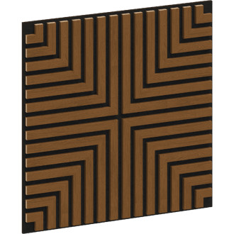 Akustický nástěnný panel Mexen Linea 02 60 x 60 cm (4 ks), plsť 9 mm, technická dýha, přírodní dub - S110-60607-02-042