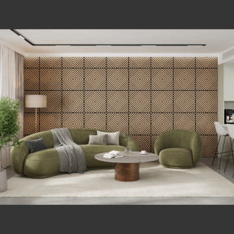 Mexen Linea 03 panel ścienny akustyczny 60 x 60 cm (4szt.), filc 9 mm, fornir techniczny, Bielony Dąb - S110-60607-03-040