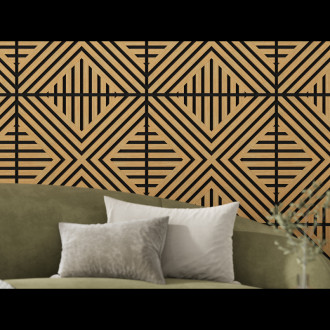 Mexen Linea 06 panel ścienny akustyczny 60 x 60 cm (4szt.), filc 9 mm, fornir techniczny, Dąb Classic - S110-60607-06-041