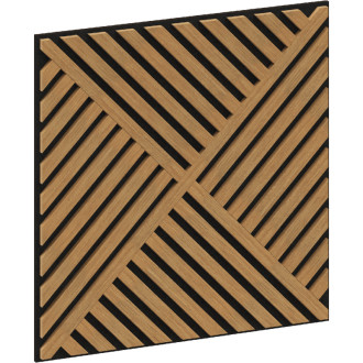 Akustický nástěnný panel Mexen Linea 08 60 x 60 cm (4 ks), plsť 9 mm, technická dýha, klasický dub - S110-60607-08-041