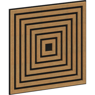 Akustický nástěnný panel Mexen Linea 13 60 x 60 cm (4 ks), plsť 9 mm, technická dýha, klasický dub - S110-60607-13-041