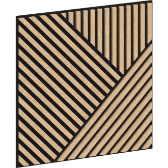 Mexen Linea 25 panel ścienny akustyczny 60 x 60 cm (4szt.), filc 9 mm, fornir techniczny, Bielony Dąb - S110-60607-25-040