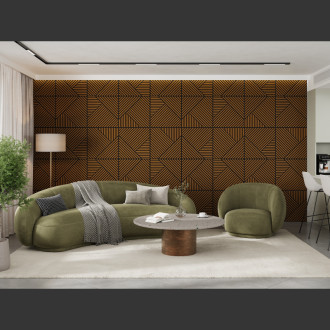 Mexen Linea 25 panel ścienny akustyczny 60 x 60 cm (4szt.), filc 9 mm, fornir techniczny, Dąb Natural - S110-60607-25-042