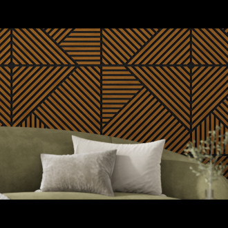Mexen Linea 25 panel ścienny akustyczny 60 x 60 cm (4szt.), filc 9 mm, fornir techniczny, Dąb Natural - S110-60607-25-042