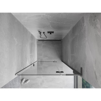 Mexen Mist-H L drzwi prysznicowe uchylne prawe 100 cm, transparent, gun metal - 8A5L-100-000-95-00-P