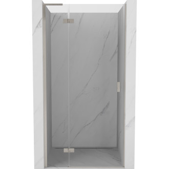 Sprchové dveře Mexen Mist-H L s levými panty 90 cm, průhledné, kartáčovaný nikl - 8A5L-090-000-97-00-L