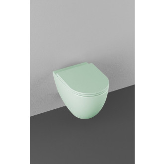 INFINITY závěsná WC mísa, Rimless, 36,5x53cm, zelená mint 10NF02005-2T