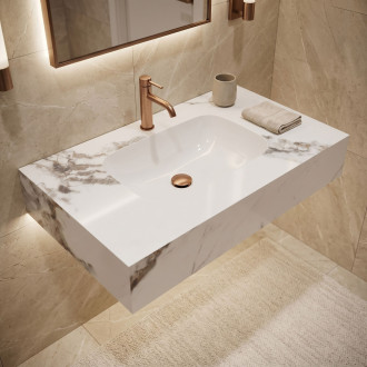 Nástěnné umyvadlo REA Aresa Cold Jade 80