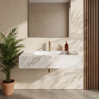 Nástěnné umyvadlo REA Aresa Grey Gold 80